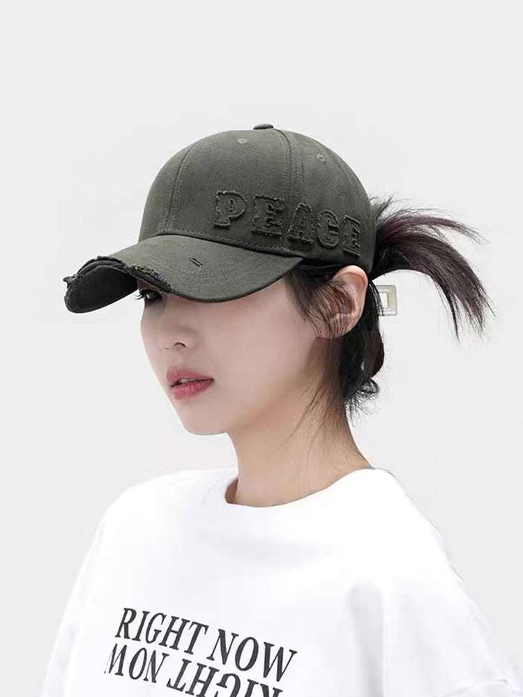 Perforated baseball hat for men and women's duckbill hat