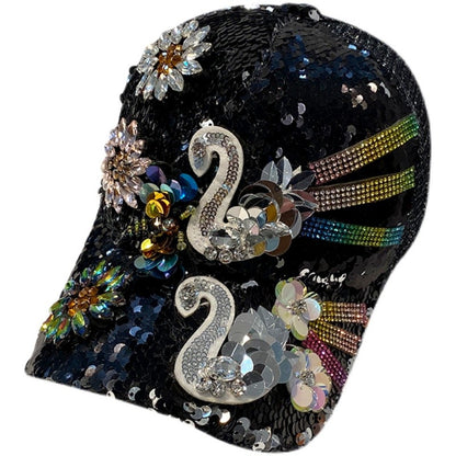 Heavenly Hat Sequin Baseball Hat Women's Duck Tongue Hat