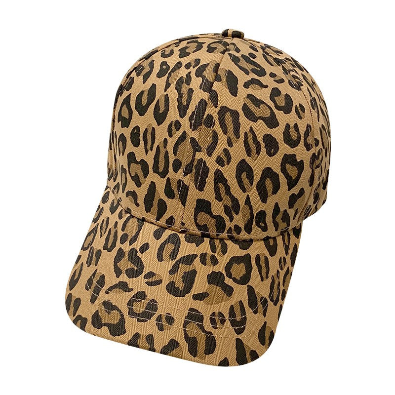 Face Hats for women leopard print peaked caps