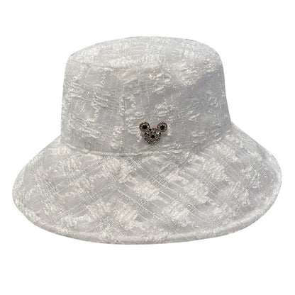 flower lace sunscreen water diamond women summer fisherman hat