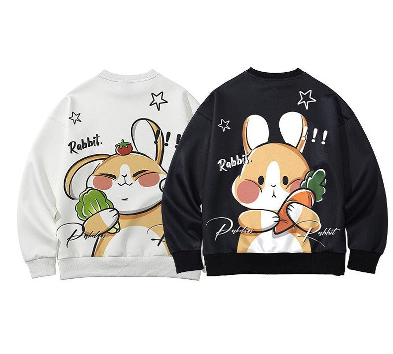 Sweatshirt Cute Rabbit Print Couple Sweater For Men's and Women's