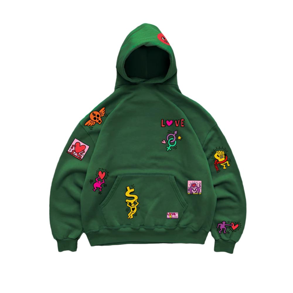 Harlem villain splicing graffiti men's and women's hoodies