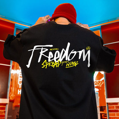 Freedom graphic print unisex oversize t-shirt