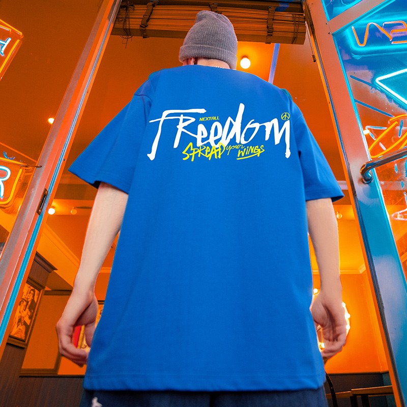 Freedom graphic print unisex oversize t-shirt