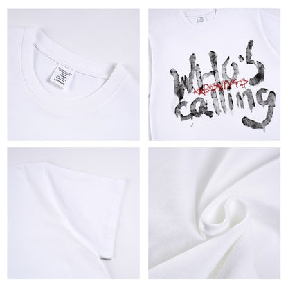 White creative oversize summer t-shirt