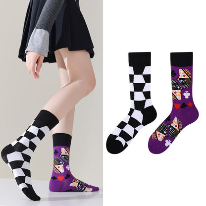 Trendy socks original men and women cartoon creative middle tube cotton socks