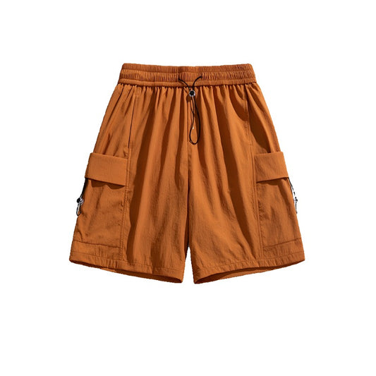 Casual sports shorts for men summer straight-leg loose pants