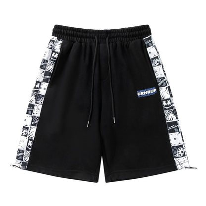 Splicing sports trousers men's street loose versatile men's shorts