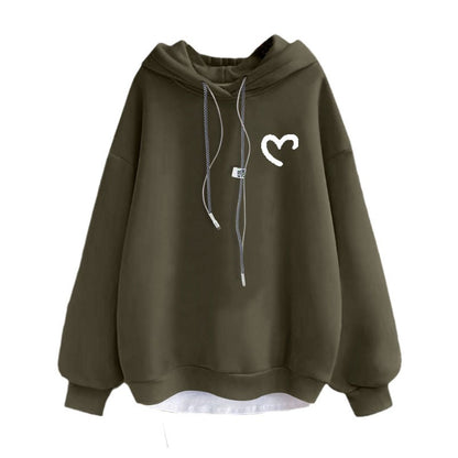 Hooded hoodie women's winter top