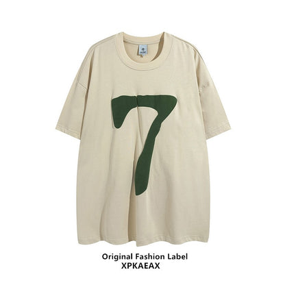 T-shirt 7 original digital printed summer lazy style top