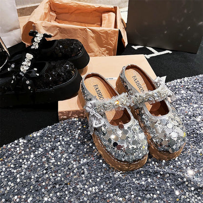 Shining Summer Women Water Diamond Slippers