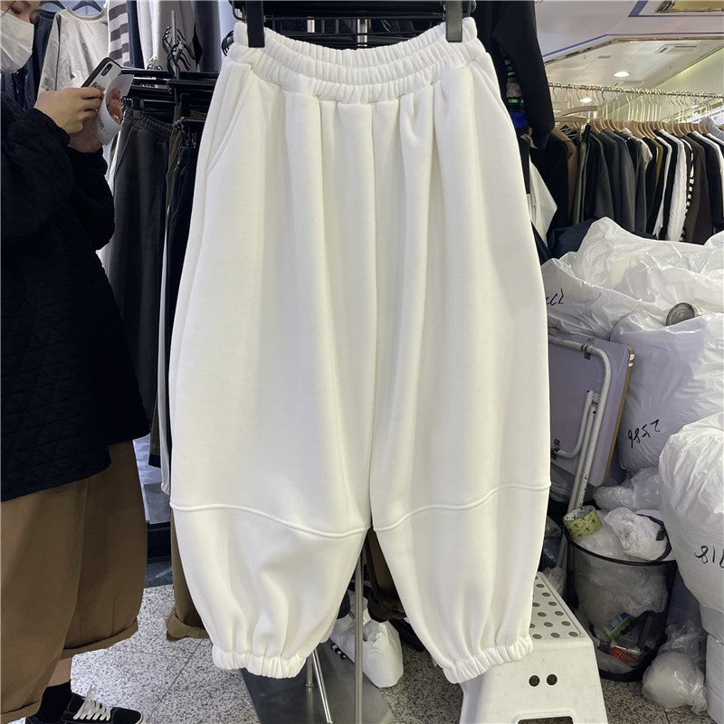 White Casual Sports Guard Sweatpants