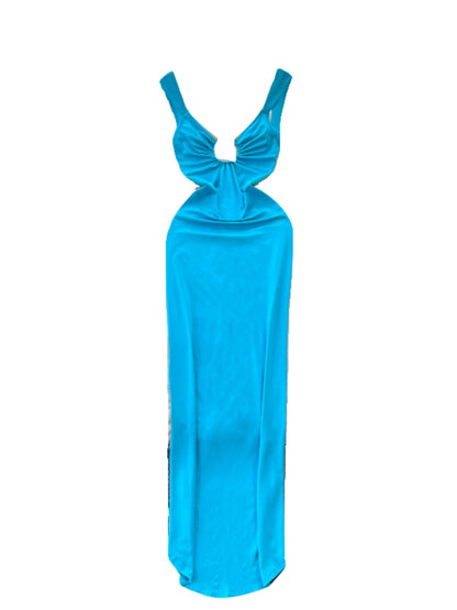 Blue suspender dress feminine