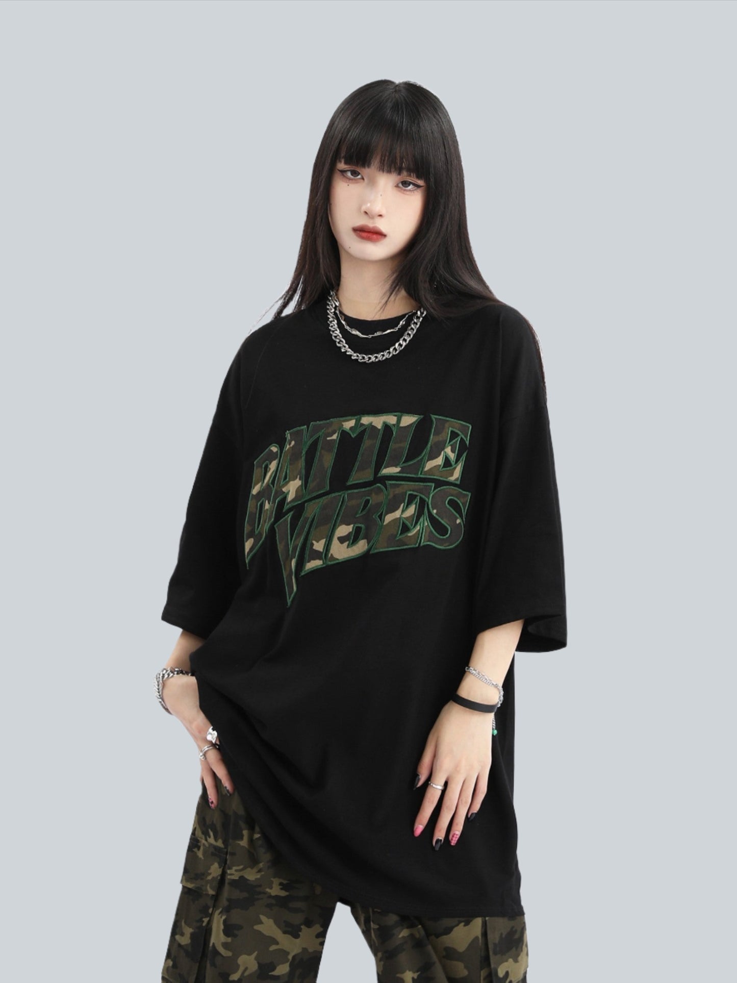 T-shirt unisex loose fit high street oversize couple tee