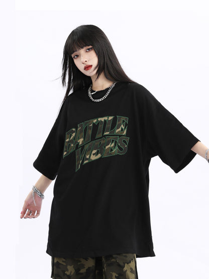 T-shirt unisex loose fit high street oversize couple tee