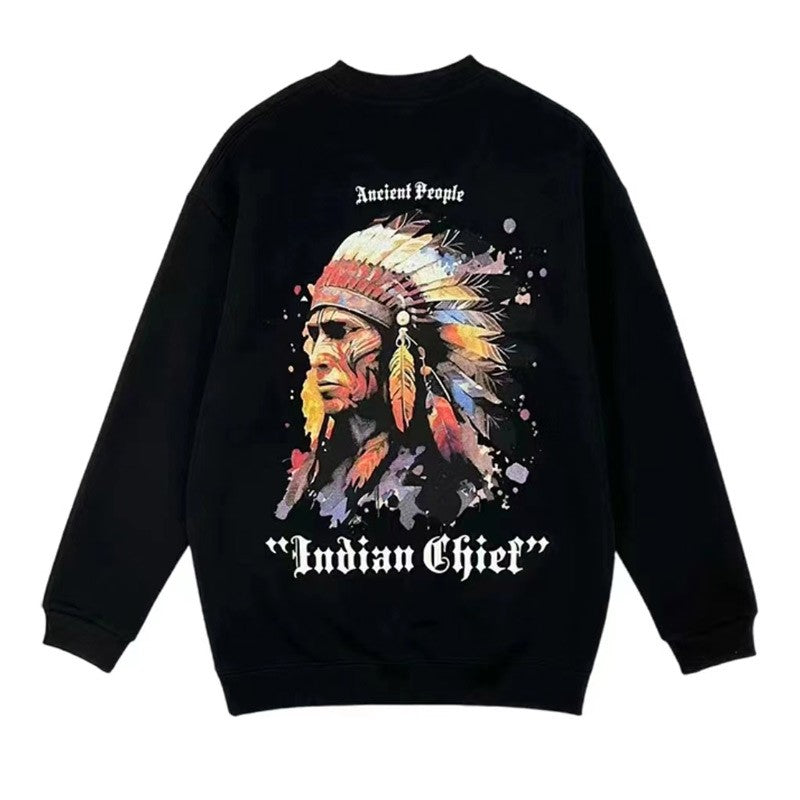 Character printed sweatshirt men's spring and autumn round neck unisex top