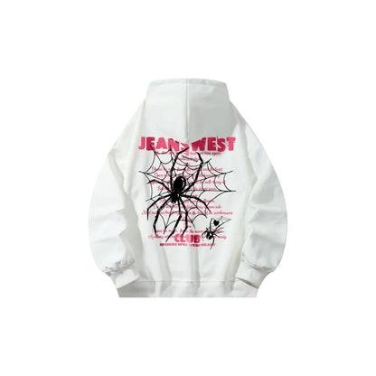 Love Spider Graffiti Letter Dopamine Pullover Hoodie