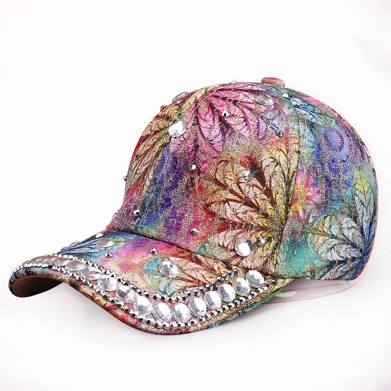 Diamond Pearl Baseball Cap Duck Tongue Hat