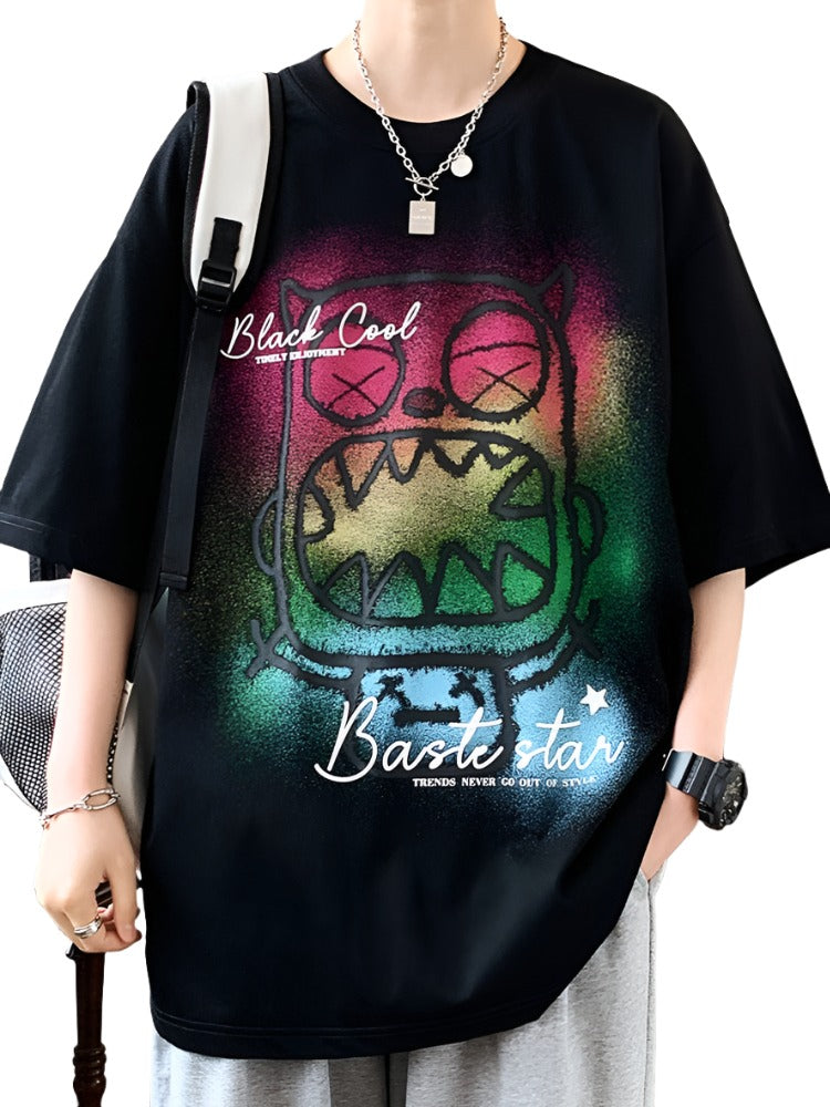 Color splash summer t-shirt unisex loose casual t-shirt top camicia