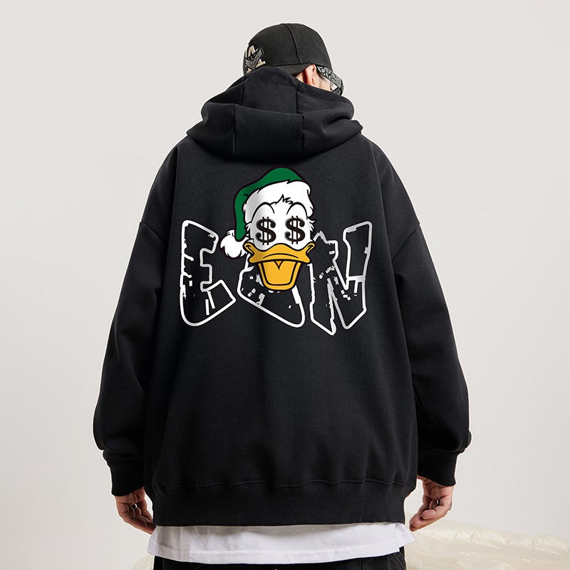 Spoof cartoon hoodies sweatshirt men's oversize large size top