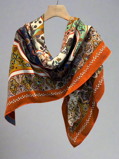 Gate of Heaven Double-sided heavy 180-gram silk wool scarf