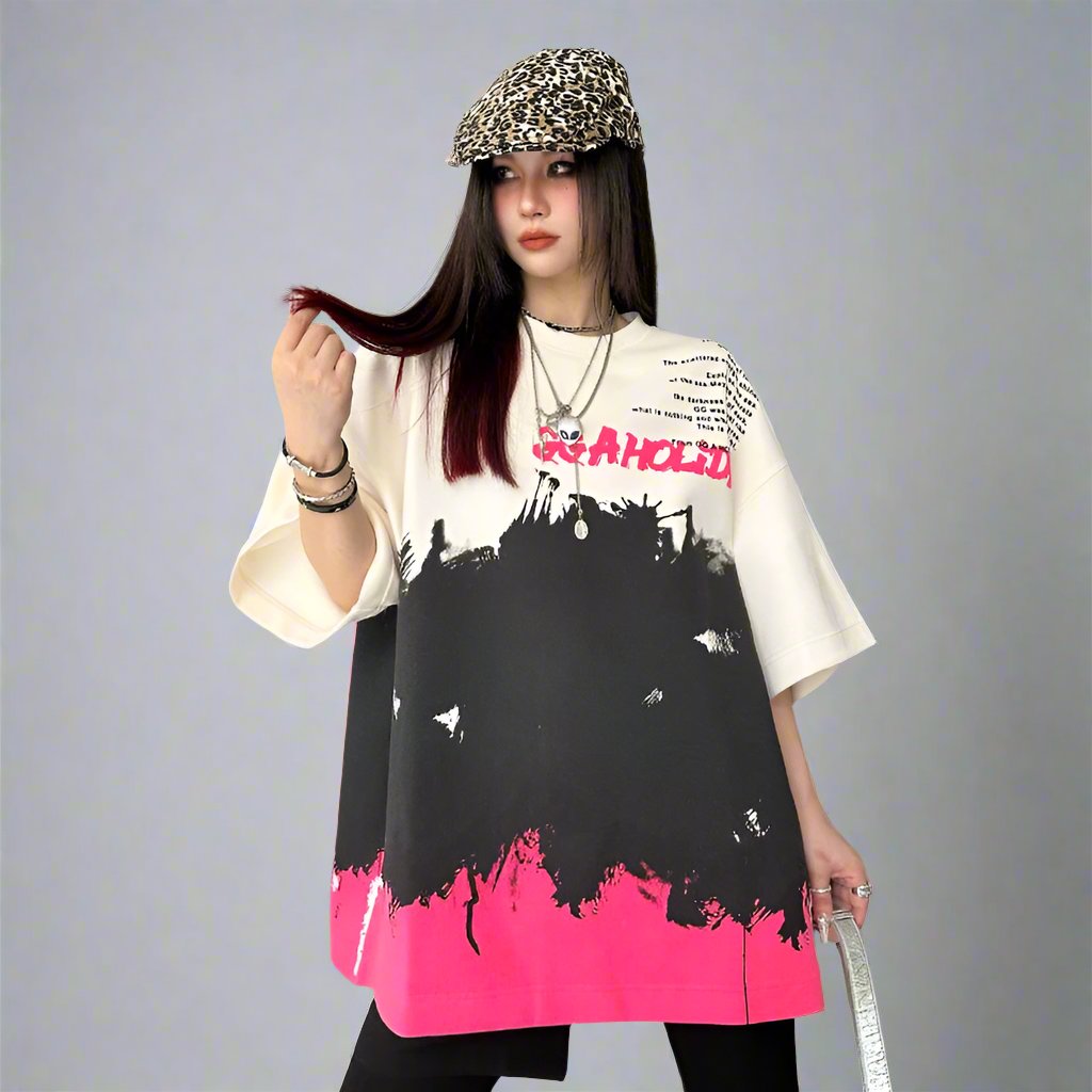 Medium long T-shirt oversize