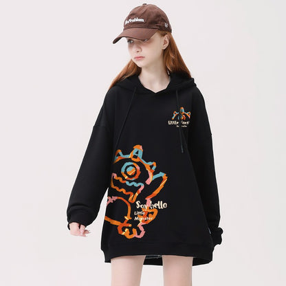 Unisex Pullover Little Monster Round Neck Sweatshirt