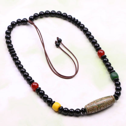 Nine Eyed Pearl Pendant Necklace for Men's Art Retro Ethnic PendantJewelry