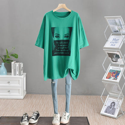 Unique T-shirt Large Lazy Short Sleeves