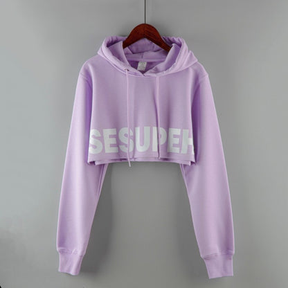 Ultra short hoodie for women's