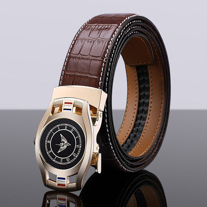 Paul leather men's automatic buckle pure cowhide belt