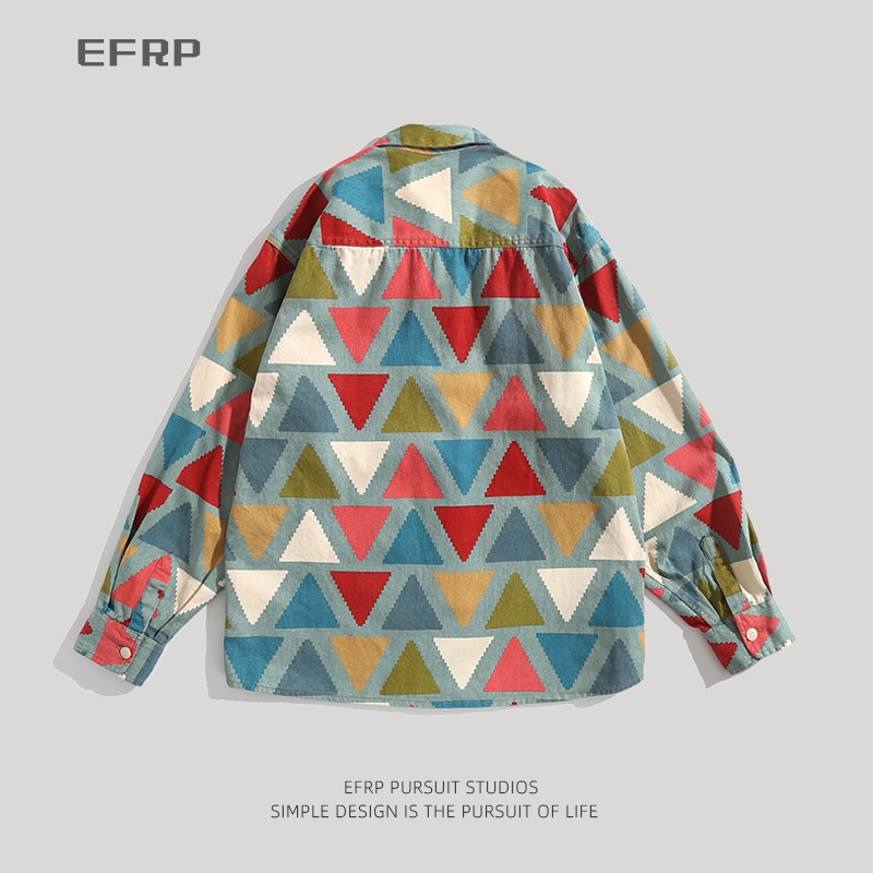 Colorful triangle regular arrangement unisex longsleeve shirt