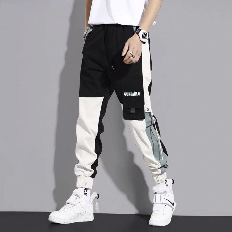 Streamer overalls men's harem pants multiple pockets