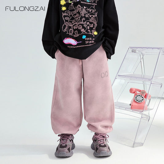 Children's clothing autumn boys and girls joggers trouser large children's loose casual pants