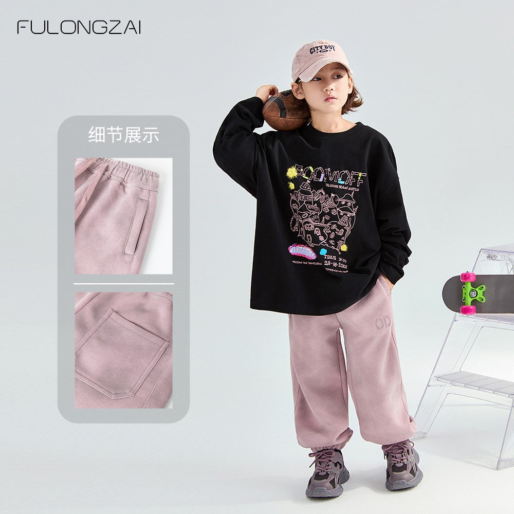 Children's clothing autumn boys and girls joggers trouser large children's loose casual pants