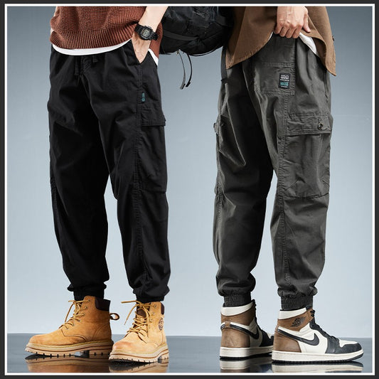 Men Trouser Winter Heavy Work Clothes Cuffed Pants Loose Fit Scimitar Paratrooper Thick Casual Pants