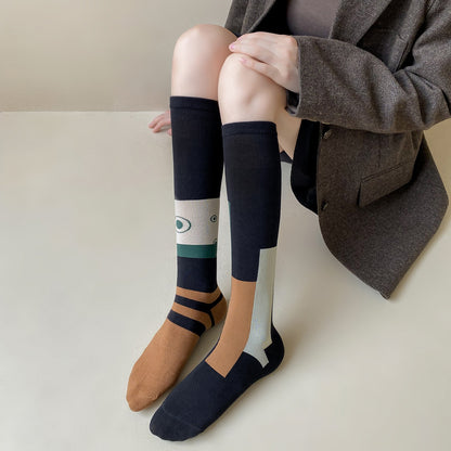 Women's socks autumn and winter unisex pile stockings trendy long tube cotton