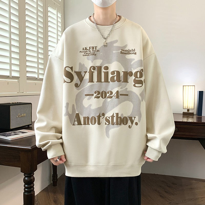 Pullover Round Neck Sweatshirt Men's Spring and Autumn street hiphop