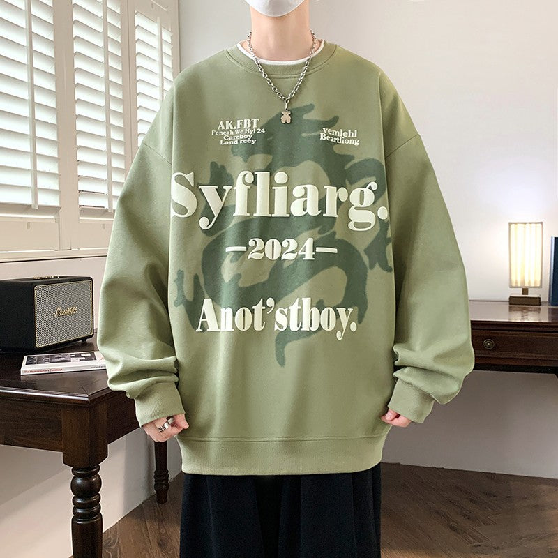 Pullover Round Neck Sweatshirt Men's Spring and Autumn street hiphop