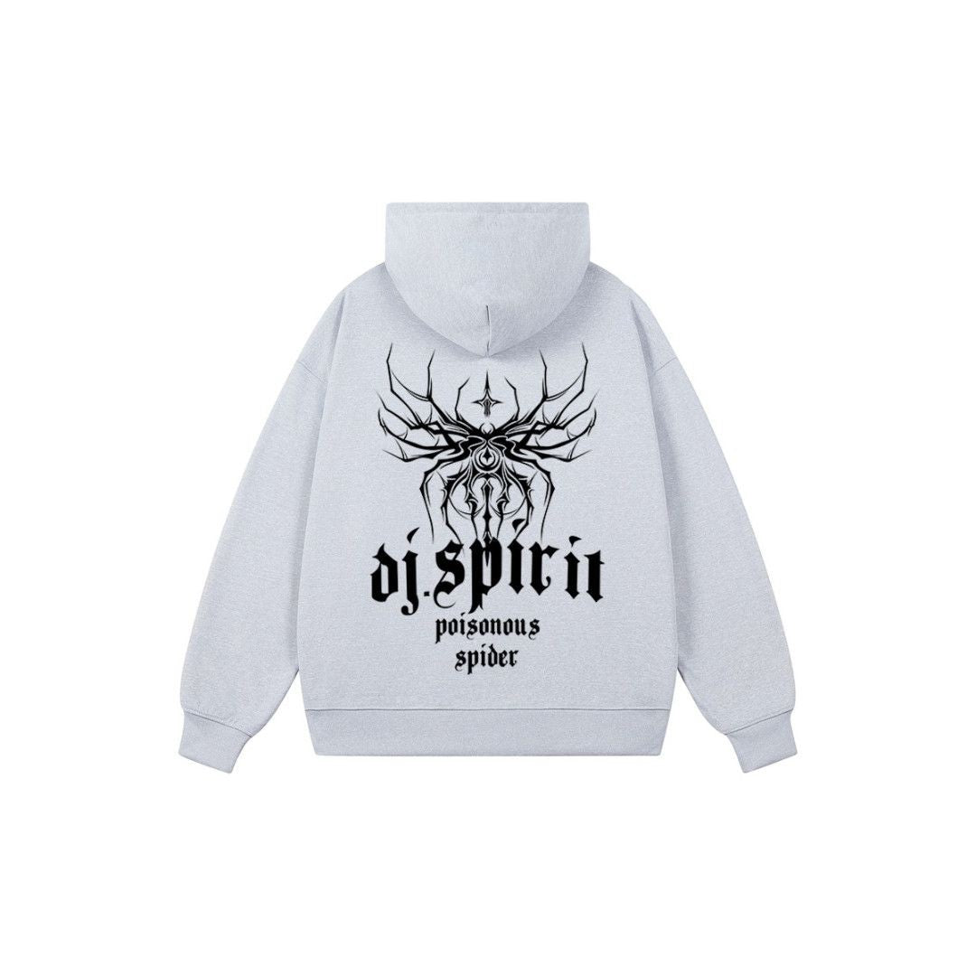 Three-dimensional spider graffiti hoodies