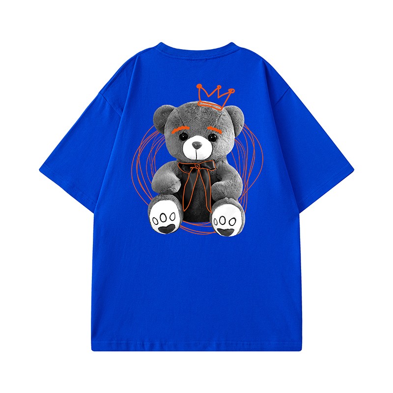 T-shirt Little Bear Short Sleeve Unisex Loose Size Half Sleeves