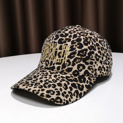 Sunshade Wave Dot Leopard Pattern Hard Top Baseball Hat