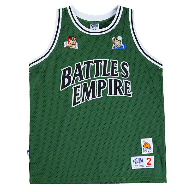 Battles Summer Embroidered Breathable Basketball Shirt