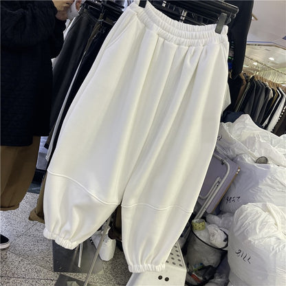 White Casual Sports Guard Sweatpants