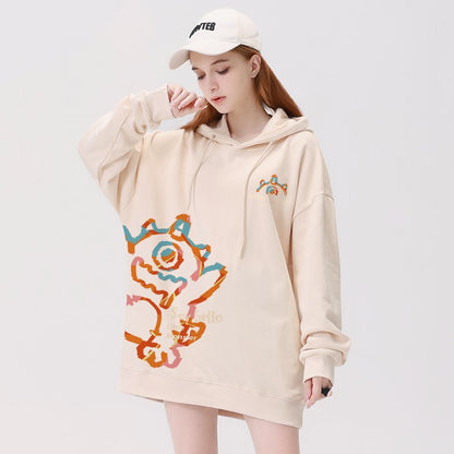 Unisex Pullover Little Monster Round Neck Sweatshirt