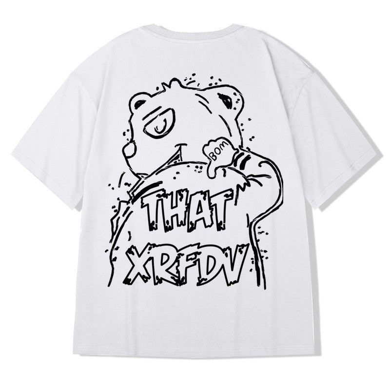 Tshirts unisex bear oversize couple outfit