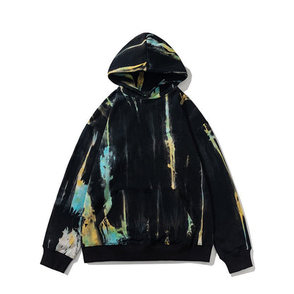 Pullover tie-dye hoodies gradient loose oversize hip-hop wear