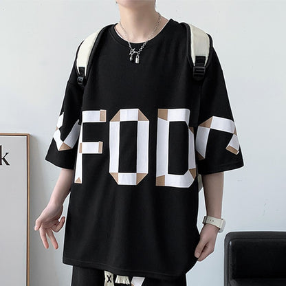 Set t-shirt sports suit men tee unisex couple street wear