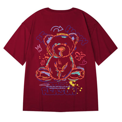 Tshirt couple's men's and women's oversized teddy bear t-shirt