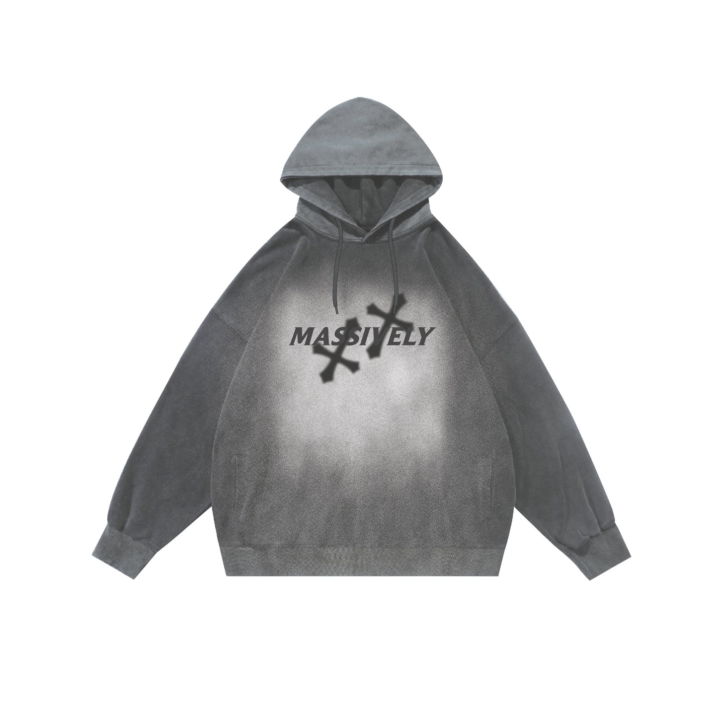 Hoodies Distressed Cross Vertigo Hiphop unisex Sweatshirt Oversize Hoodie